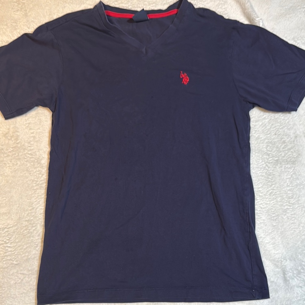 Men's Navy V-Neck Shirt